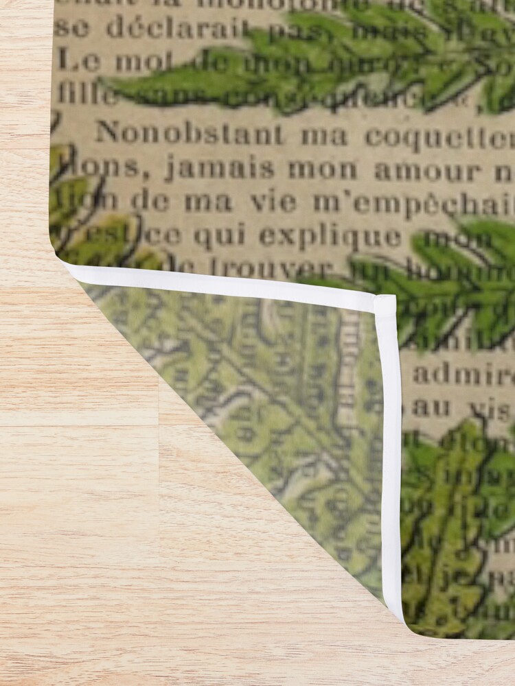 Alternate view of vintage foliage hipster botanical print fern leaves Shower Curtain