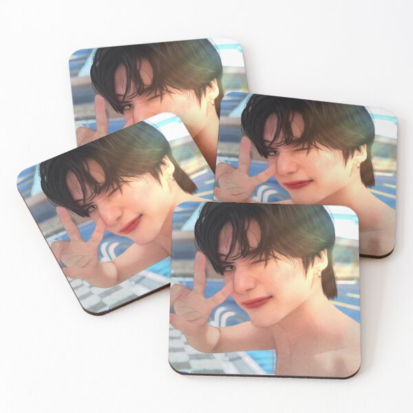Item preview, wooyoung Ateez pool selfie fanart designed and sold by Pardis-arts.