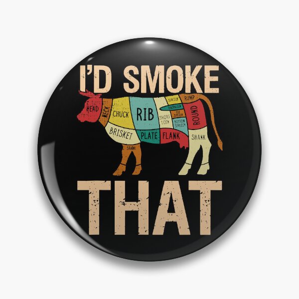Item preview, I'd Smoke That Cow Beef Funny Chef Butcher Cook BBQ designed and sold by xmjajd.