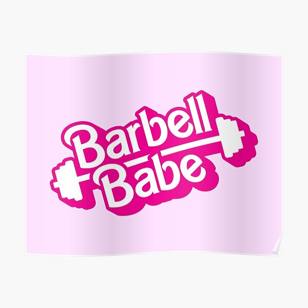 Barbell Babe Doll Logo Poster