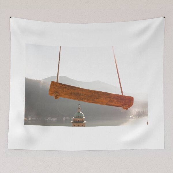 Item preview, Empty Swing with Mountain View and Sunlight over Lake designed and sold by Mats Silvan.
