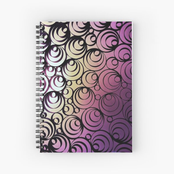 Groovy Circles - Psychedelic Geometric Art Photography Spiral Notebook