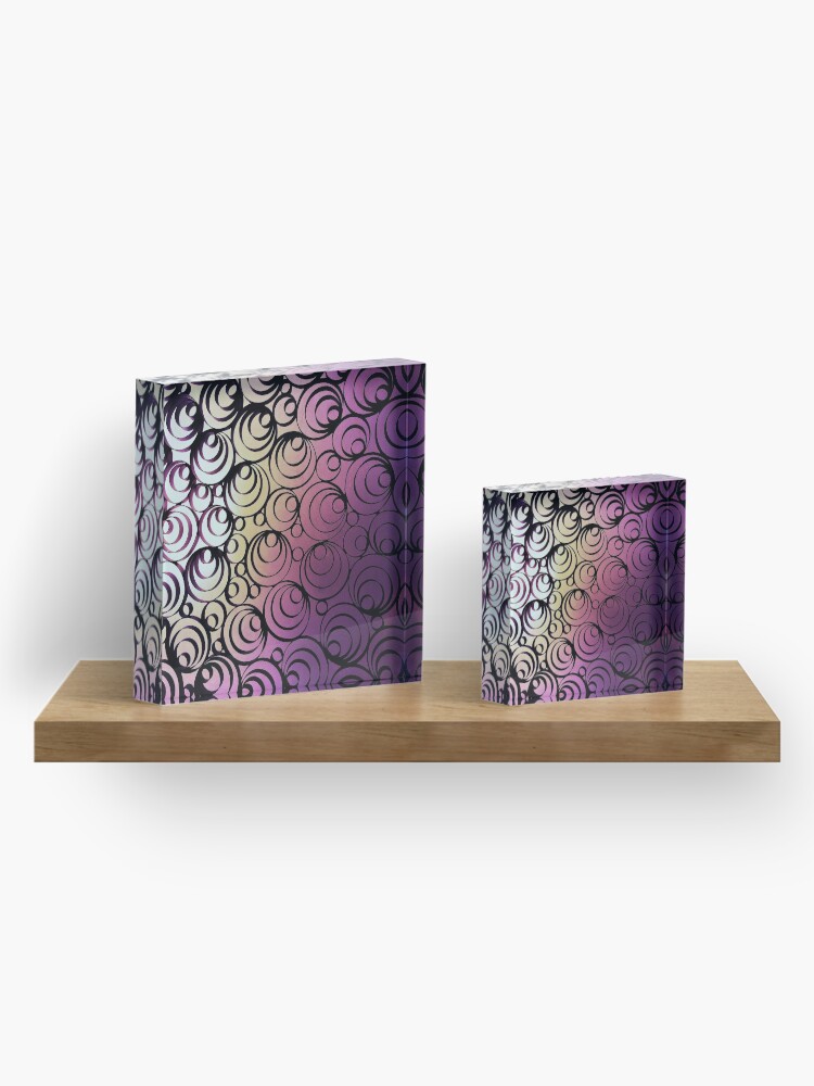 Alternate view of Groovy Circles - Psychedelic Geometric Art Photography Acrylic Block