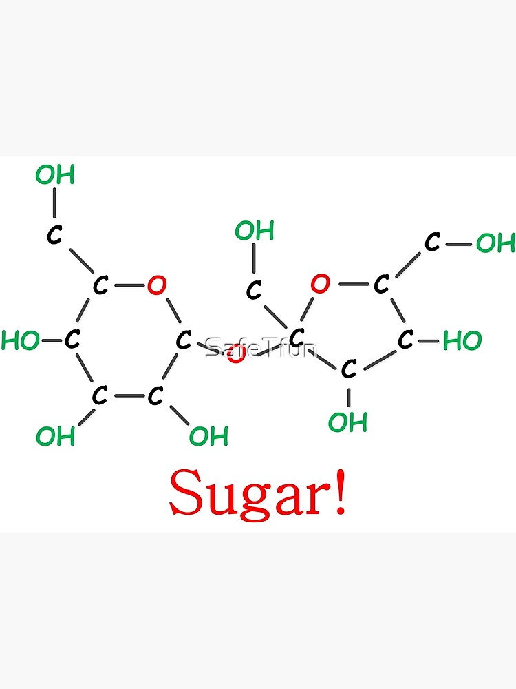 "Sugar Molecule " Poster by SafeTfun Redbubble