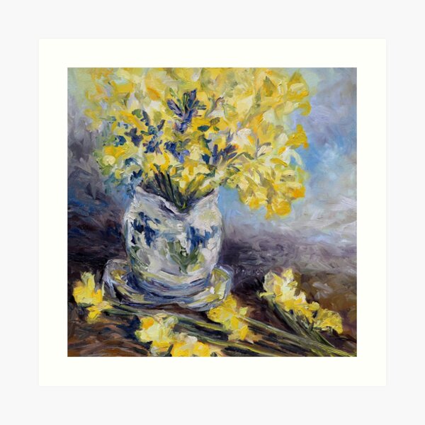 Suggestion of Daffodils Art Print