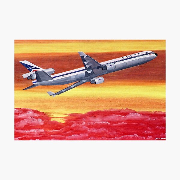 Delta Air Lines MD-11 circa 1994 Photographic Print
