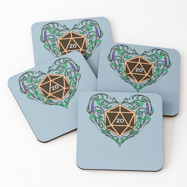 Item preview, Fantasy Roleplaying On The Table Elvish Heart D20 Dice Dungeons Fantasy Tabletop designed and sold by Mikayla600.