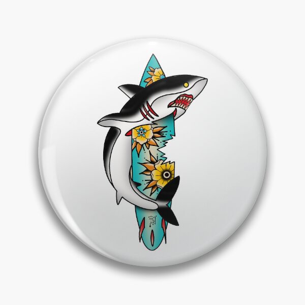 Item preview, Fkj tattoo flash shark designed and sold by franckfkj.