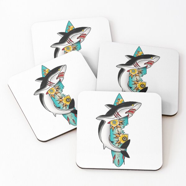 Item preview, Fkj tattoo flash shark designed and sold by franckfkj.