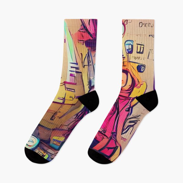 Item preview, Abstract Robots in Crayons  designed and sold by Petalglassjade.