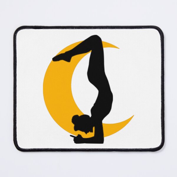 Item preview,  Cute half moon yoga pose art. designed and sold by BEAUTY ⭐⭐⭐⭐⭐.