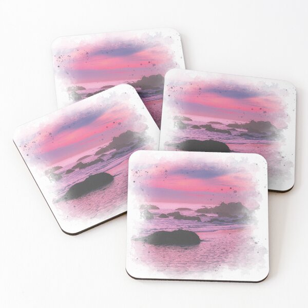 Item preview, Pink Purple Sunset - Watercolor Painting  designed and sold by Unaiza Khalid.
