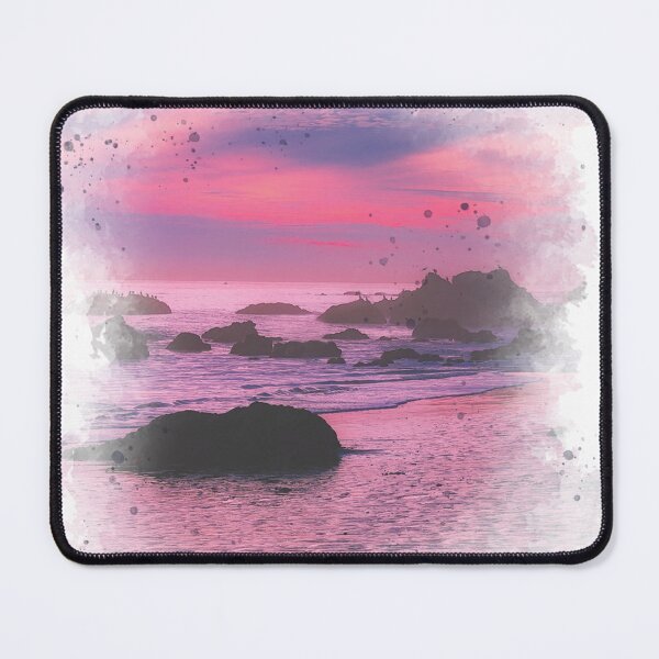 Item preview, Pink Purple Sunset - Watercolor Painting designed and sold by Unaiza Khalid.