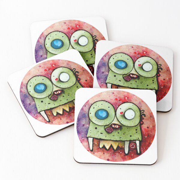 Item preview, Cute Funny Watercolor Monster by Pixelista designed and sold by pixelista.
