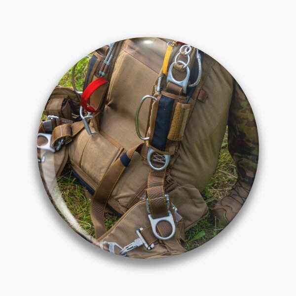 Item preview, Military Parachuter Standing on the Grass with His Parachute designed and sold by Mats Silvan.