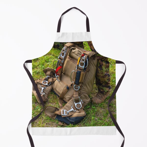 Item preview, Military Parachuter Standing on the Grass with His Parachute designed and sold by Mats Silvan.