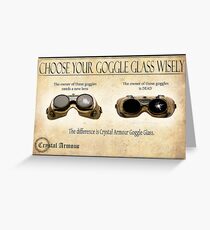 Steampunk: Goggle Glass Greeting Card