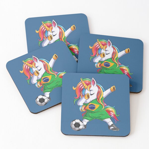 Item preview, Dab Unicorn Brazil Football Soccer Jersey Brazilian Flag Kid designed and sold by MinhDac.