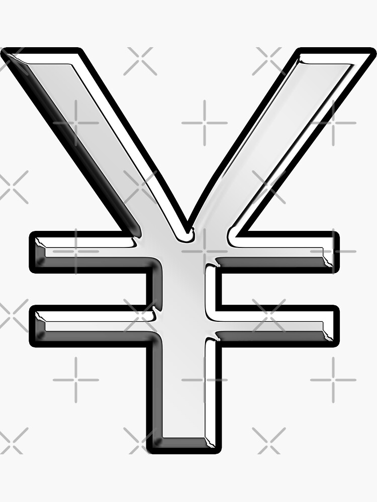 japanese-yen-currency-symbol-sticker-for-sale-by-garaga-redbubble