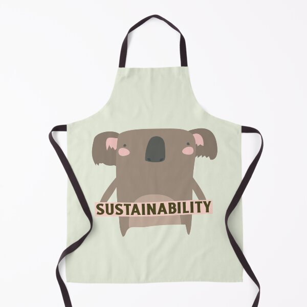 Item preview, Sustainability Cute Brown Koala Bear With Rosy Cheeks Holding A Sign designed and sold by pixelplaza.