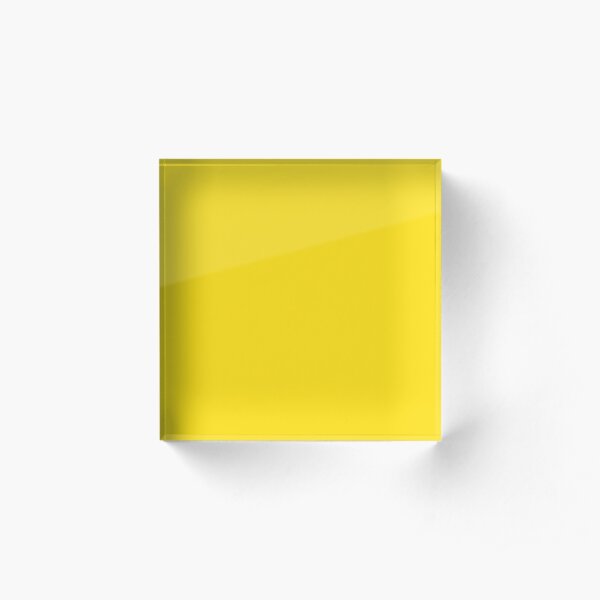 cute summer happy sunflower lemon yellow Acrylic Block