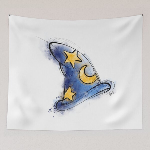 Item preview, Magician hat watercolor sketch designed and sold by Gopsi-art.