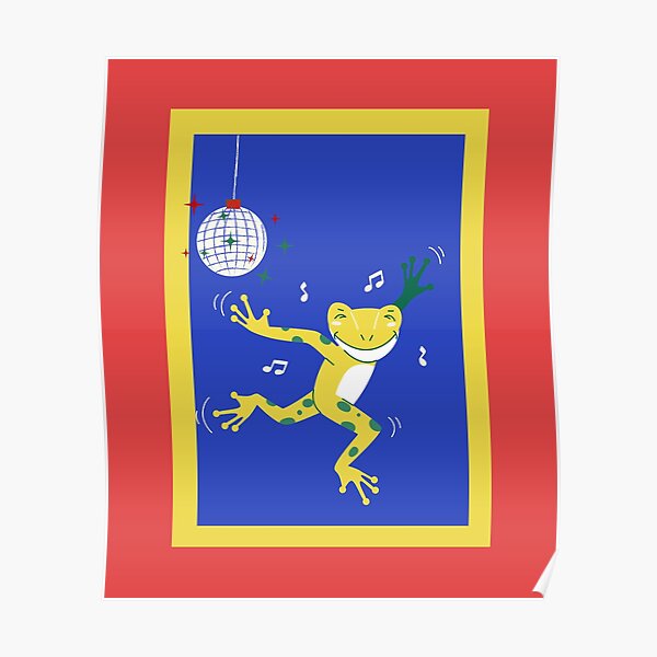 "Frolicking Frog Dancing Frog" Poster for Sale by SignerDe Redbubble