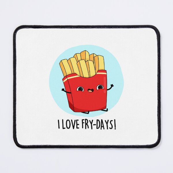 Item preview, I Love Fry-Days Funny French Fries Puns  designed and sold by punnybone.