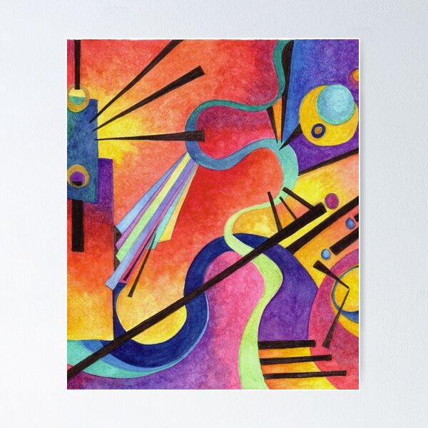 Item preview, Grouping art by wassily kandinsky classic poster  designed and sold by Golido.