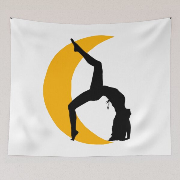 Item preview,   Cute half moon yoga pose art. designed and sold by BEAUTY ⭐⭐⭐⭐⭐.