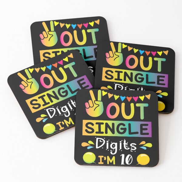 Item preview, Peace Out Single Digits I'm 10 Years Old Happy My Birthday designed and sold by RoseBinn.