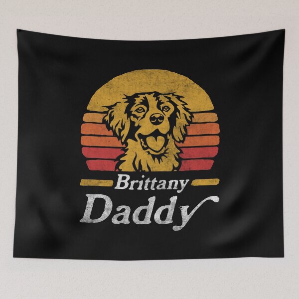 Item preview, Retro Vintage Brittany Spaniel Daddy designed and sold by More Cute Dogs.