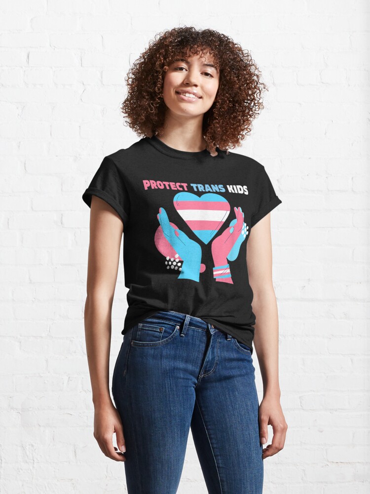 Disover Protect Trans Kids Transgender Flag Protect Trans Kids Classic T-Shirt