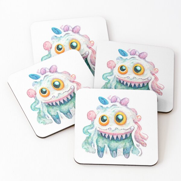 Item preview, Cute Funny Watercolor Monster by Pixelista designed and sold by pixelista.
