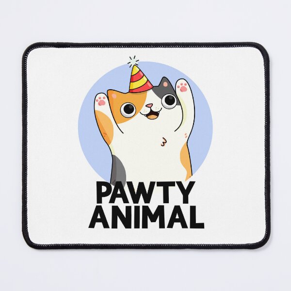 Item preview, Pawty Animal Funny Party Cat Puns designed and sold by punnybone.