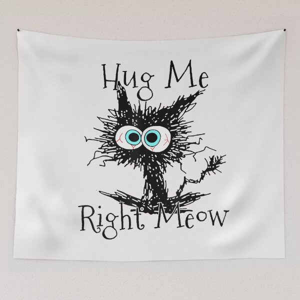 Artikelvorschau, Hug Me Right Meow Black Cat Halloween T-Shirt entworfen und verkauft von Tourane-Navy.