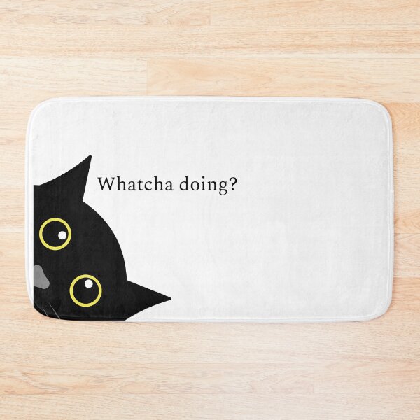 Item preview, Curious black cat designed and sold by joyfulcreator.