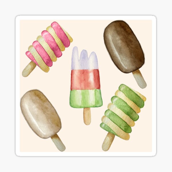 Eis Mix - Muster -Aquarell Sticker