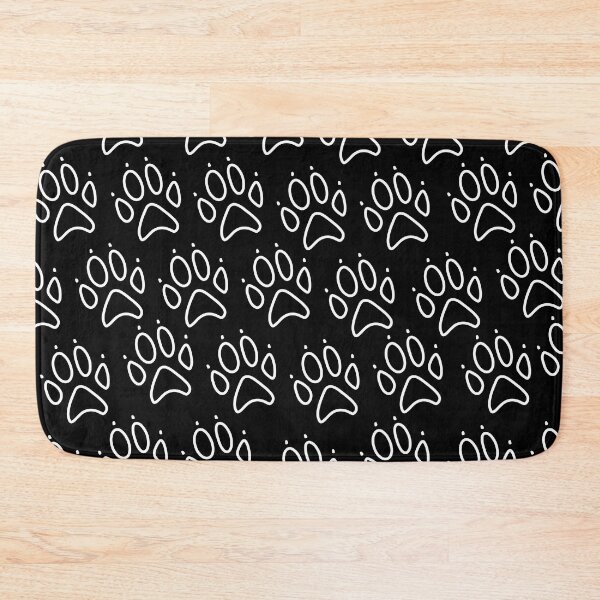Item preview, Paw prints. Dog paw prints. Outline. White. designed and sold by JellyBeenzz.