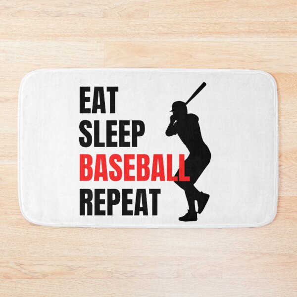 Item preview, Eat Sleep Baseball Repeat - Black Red 1 designed and sold by GymWearDepot.