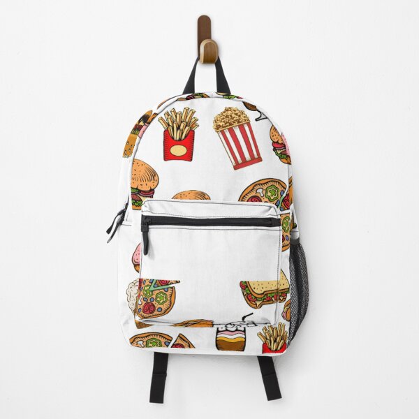 Item preview, cute Fast Food Hamburger, junk food, french fries, pizza designed and sold by rafiaarts.