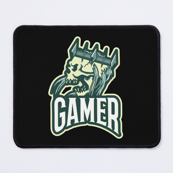 Item preview, Gamer with Crowned King Skull designed and sold by PRIVARSHU.