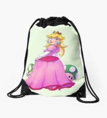 Princess Peach Drawstring Bag