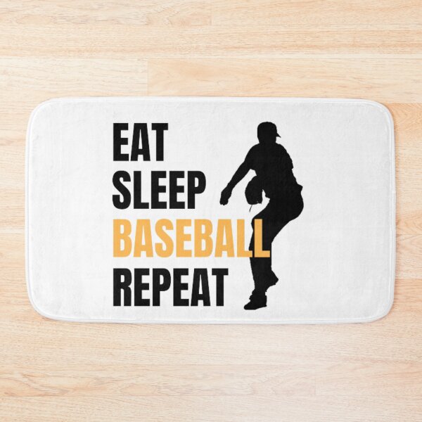 Item preview, Eat Sleep Baseball Repeat - Black Yellow 2 designed and sold by GymWearDepot.
