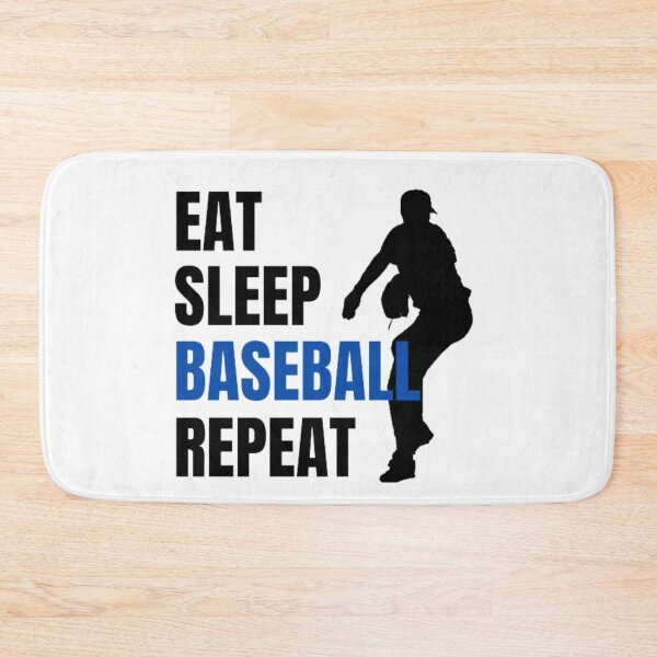 Item preview, Eat Sleep Baseball Repeat - Black Blue 2 designed and sold by GymWearDepot.