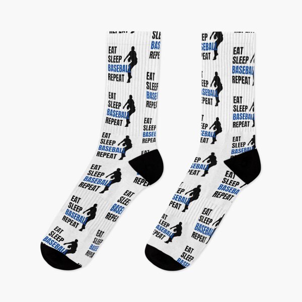 Item preview, Eat Sleep Baseball Repeat - Black Blue 2 designed and sold by GymWearDepot.