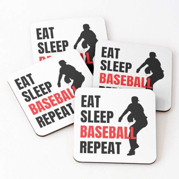 Item preview, Eat Sleep Baseball Repeat - Black Red 2 designed and sold by GymWearDepot.