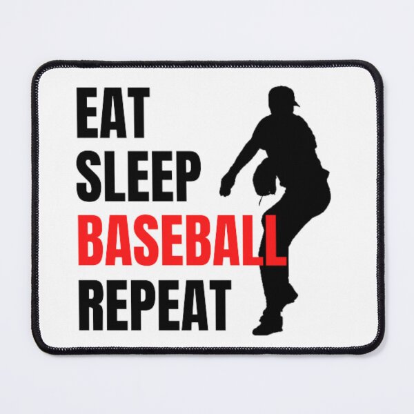 Item preview, Eat Sleep Baseball Repeat - Black Red 2 designed and sold by GymWearDepot.