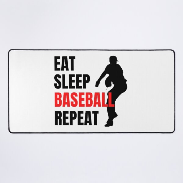 Item preview, Eat Sleep Baseball Repeat - Black Red 2 designed and sold by GymWearDepot.