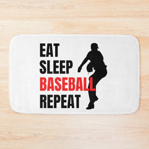 Item preview, Eat Sleep Baseball Repeat - Black Red 2 designed and sold by GymWearDepot.